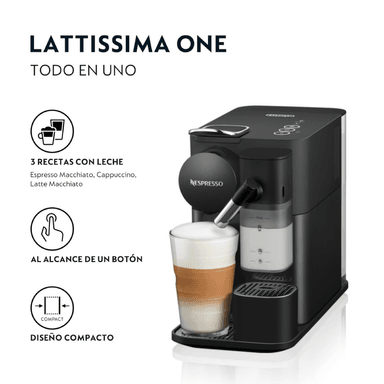 CAFETERA LATTISSIMA ONE BLACK ORIGINAL NESPRESSO - 2