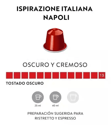 CAFÉ ISPIRAZIONE ITALIANA ISPIRAZIONE NAPOLI X 10 CÁPSULAS ORIGINAL NESPRESSO - 2