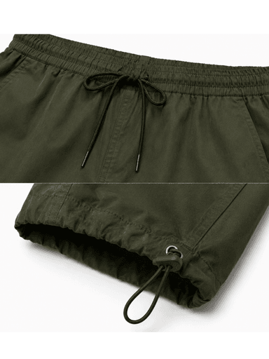 PANTALÓN CARGO MUJER CONVERTIBLE TELA MOJADA URBANO VERDE MILITAR - 5