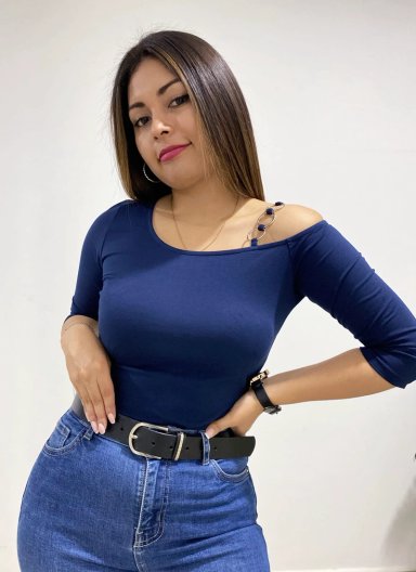 POLO MANGA 3/4 ALGODÓN LICRADO PEINADO PARA MUJER SIDE OF ME IRENE