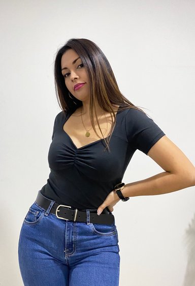 POLO MANGA CORTA ALGODÓN LICRADO PEINADO PARA MUJER SIDE OF ME ESTEFANIA