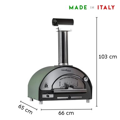 HORNO DE LEÑA PARA PIZZAS ITALINO, BABY - VERDE