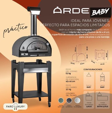 HORNO DE LEÑA PARA PIZZAS ITALINO, BABY - VERDE - 5