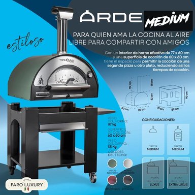 HORNO DE LEÑA PARA PIZZAS,  ARDE MEDIUM -GRIS - 4