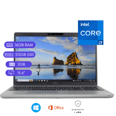 LAPTOP REACONDICIONADA DELL LATITUDE 5511 CORE I7 10MA 16GB RAM 512GB SSD 2GB VIDEO