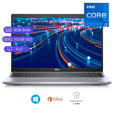 LAPTOP REACONDICIONADA DELL LATITUDE 5520 CORE I7 11VA 8GB RAM 512GB SSD M.2