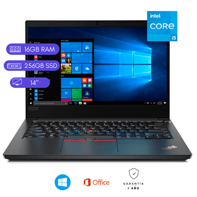 LAPTOP REACONDICIONADA LENOVO THINKPAD E14 CORE I5 11VA 16GB RAM 256GB SSD