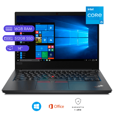LAPTOP REACONDICIONADA LENOVO THINKPAD E14 CORE I5 11VA 16GB RAM 512GB SSD