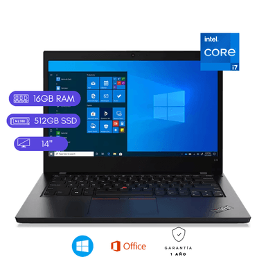 LAPTOP REACONDICIONADA LENOVO THINKPAD L14 CORE I7 11VA 16GB RAM 512GB SSD - 1