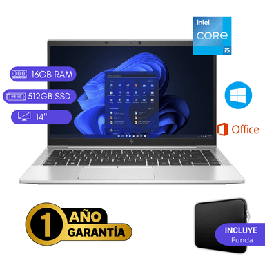 LAPTOP REACONDICIONADA HP ELITEBOOK 840 G8 CI5 11VA 16GB RAM 512GB SSD PLATA - 1
