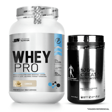 WHEY PRO 1.1 KG COOKIE AND CREAM + CREATINA KEVIN LEVRONE 500 G