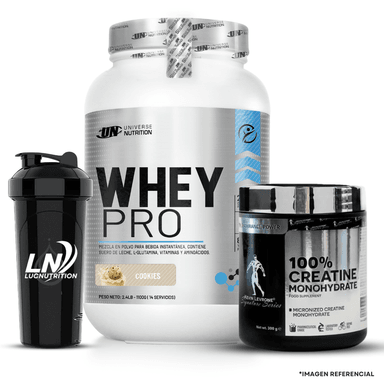 WHEY PRO 1.1 KG COOKIE AND CREAM + CREATINA KEVIN LEVRONE 300G + SHAKER