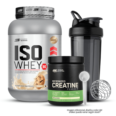 ISO WHEY 90 1.1 KG COOKIE AND CREAM + CREATINA ON 300 G + SCOOP + SHAKER