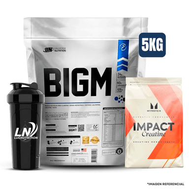 BIGM 5KG COOKIE AND CREAM + CREATINA MYPROTEIN 250 GR + SHAKER