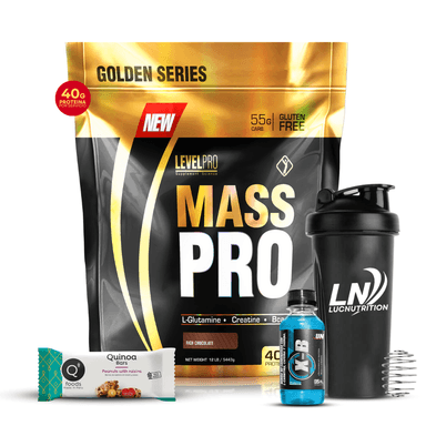 MASS PRO 12LB RICH CHOCOLATE + SHAKER