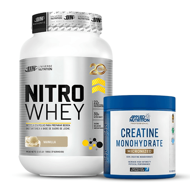 NITRO WHEY 1.1 KG VAINILLA + CREATINA APPLIED NUTRITION 250 GR