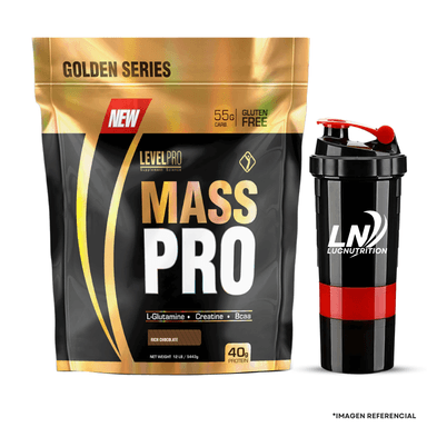 MASS PRO 12 LB RICH CHOCOLATE + SMARTSHAKER 3 CUERPOS