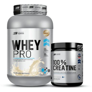 WHEY PRO 1.1 KG VAINILLA + CREATINA UN 250 GR MONOHIDRATADA