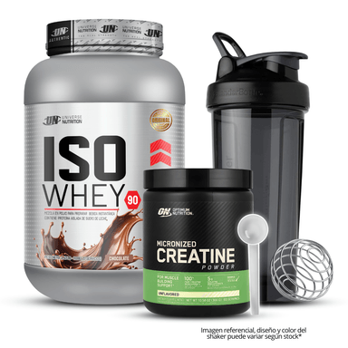 ISO WHEY 90 1.1 KG CHOCOLATE + CREATINA ON 300 G + SCOOP + SHAKER