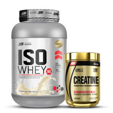 ISO WHEY 90 1.1 KG VAINILLA + CREATINA LEVEL PRO 250 GR
