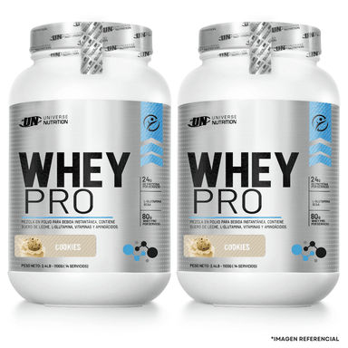 PACK X 2 WHEY PRO 1.1 KG COOKIE AND CREAM