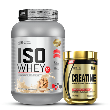 ISO WHEY 90 1.1 KG COOKIE AND CREAM + CREATINA LEVEL PRO 250 G