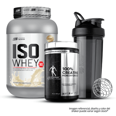ISO WHEY 90 1.1 KG VAINILLA + CREATINA LEVRONE 500 G + SHAKER