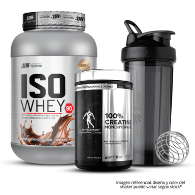ISO WHEY 90 1.1 KG CHOCOLATE + CREATINA LEVRONE 500 G + SHAKER