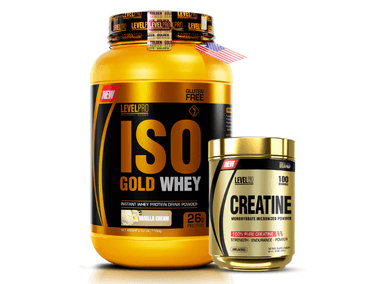 ISO GOLD WHEY 1.1 KG VAINILLA CREMA + CREATINA LEVELPRO 250 G