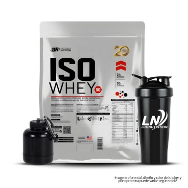 ISO WHEY 90 5 KG - VAINILLA + SHAKER + PORTAPROTEINA