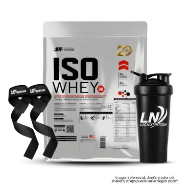 ISO WHEY 90 5 KG - VAINILLA + STRAPS + SHAKER