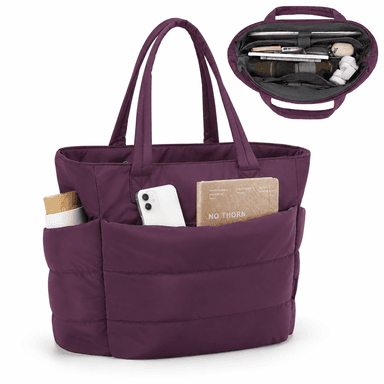 BOLSOS PUFFER TIPO TOTE BAGS PARA DAMA PORTALAPTOP - 1