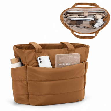 BOLSOS PUFFER TIPO TOTE BAGS PARA DAMA PORTALAPTOP