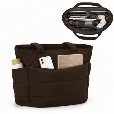 BOLSOS PUFFER TIPO TOTE BAGS PARA DAMA PORTALAPTOP - 1