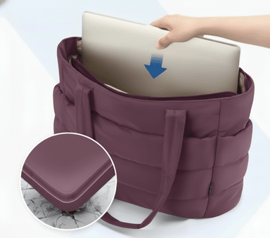 BOLSOS PUFFER TIPO TOTE BAGS PARA DAMA PORTALAPTOP - 4