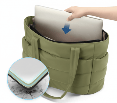 BOLSOS PUFFER TIPO TOTE BAGS PARA DAMA PORTALAPTOP - 4