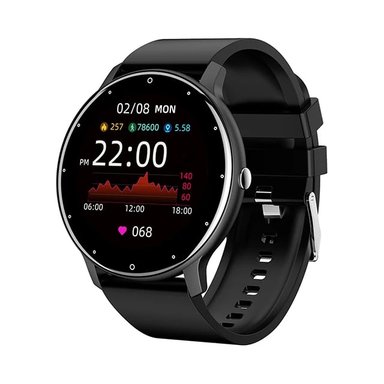 RELOJ INTELIGENTE SMARTWATCH ZL02 REDONDO UNISEX LLAMADAS BLUETOOTH FITNESS COLOR NEGRO