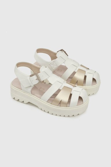 SANDALIA CASUAL COLLOKY KID NIÑA BLANCO