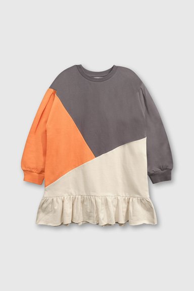 VESTIDO CASUAL COLLOKY KID NIÑA GRIS