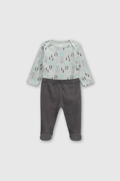 CONJUNTO COLLOKY  BEBÉ NIÑO COPU0111I24 GRIS