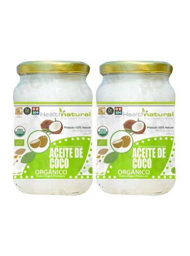 PACK 2 ACEITE DE COCO ORGÁNICO HEALTHNATURAL 2000ML - 1