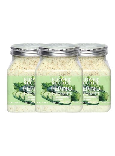 PACK 3 CREMA EXFOLIANTE PEPINO FLOWER SECRET 15000ML