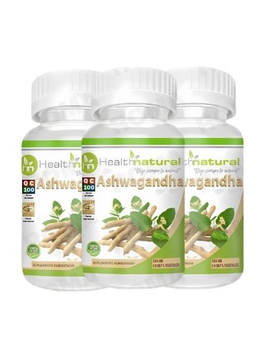 PACK 3 ASHWAGANDHA HEALTHNATURAL 1500MG