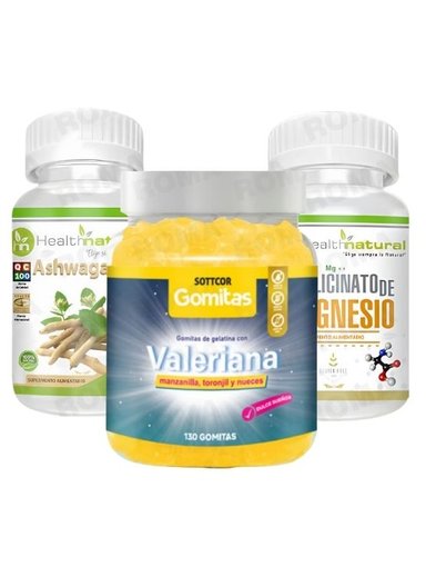 ASHWAGANDHA+GOMITAS VALERIANA+BISGLICINATO DE MAGNESIO HEALTHNATURAL