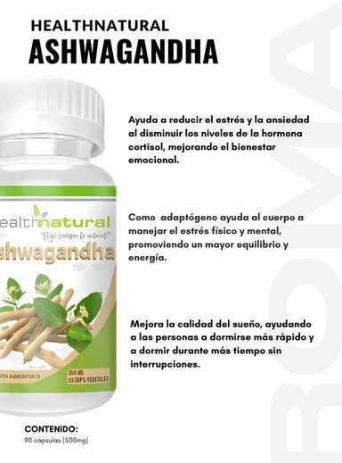 ASHWAGANDHA HEALTHNATURAL 500MG + MACA PREMIUM HEALTHNATURAL 500MG - 2