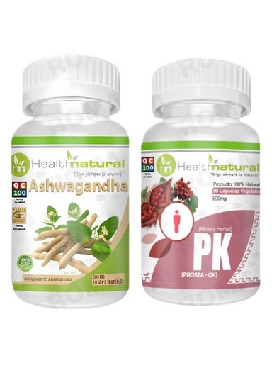 ASHWAGANDHA HEALTHNATURAL 500MG + PK(PROSTA-OK) HEALTHNATURAL 500MG