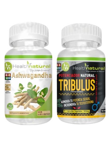 ASHWAGANDHA HEALTHNATURAL + TRIBULUS TERRESTRE HEALTHNATURAL 500MG