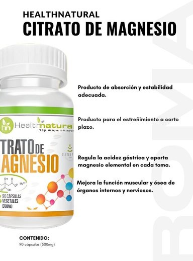 ASHWAGANDHA HEALTHNATURAL  + CITRATO DE MAGNESIO HEALTHNATURAL 500MG - 3