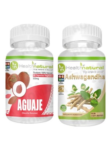 AGUAJE HEALTHNATURAL 500MG + ASHWAGANDHA HEALTHNATURAL 500MG