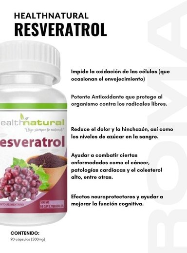 ASHWAGANDHA HEALTHNATURAL 500MG + RESVERATROL HEALTHNATURAL 500MG - 3